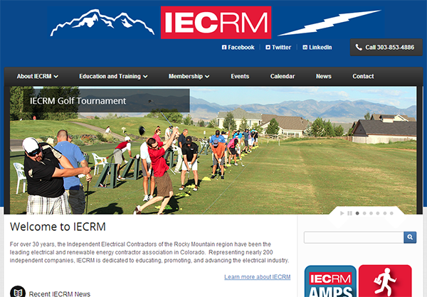 New IECRM website homepage