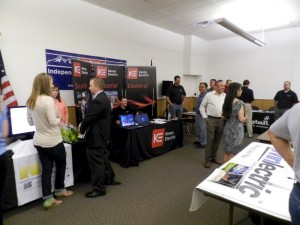 Booths at the Energy Industry Job Fair in Denver